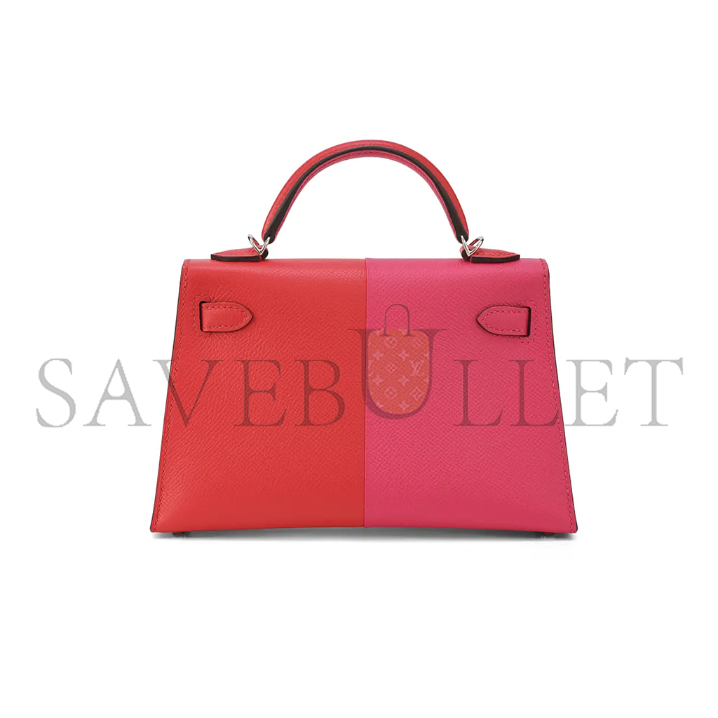 HERMÈS MASTER MINI KELLY II RED IN LEATHER EPSOM THREE COLOR COMBINATIONS (19*12*5.5cm)